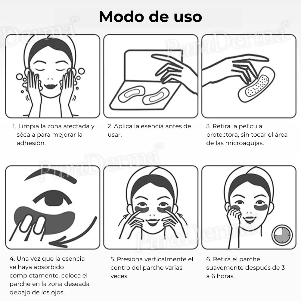 PUREDERMA™- PARCHES PARA BOLSAS Y OJERAS 100% EFECTIVO