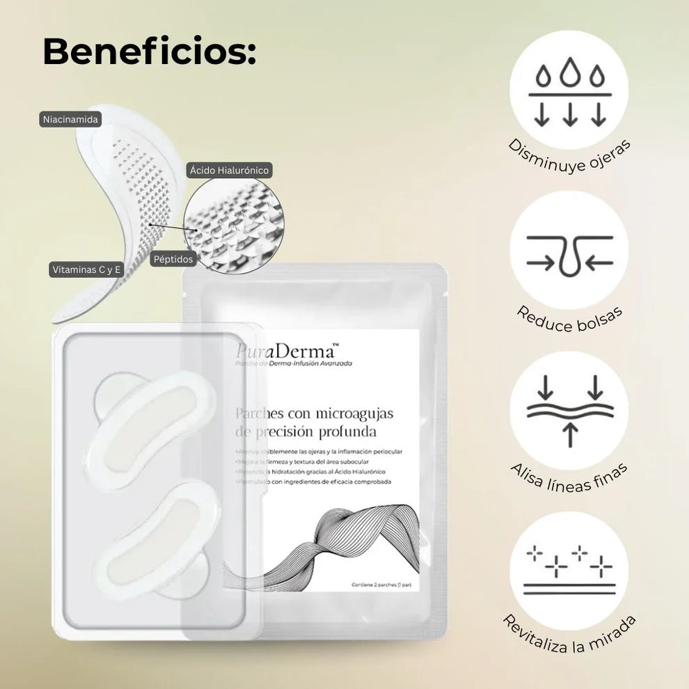 PUREDERMA™- PARCHES PARA BOLSAS Y OJERAS 100% EFECTIVO